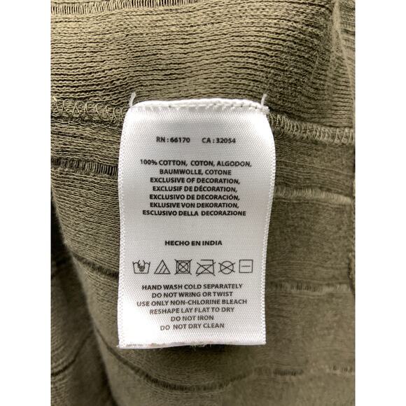 Anthropologie Akemi Kin Dandelion Embroidered Tee Floral Green Top XL - Picture 5 of 8